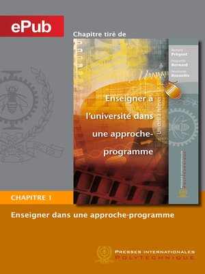 cover image of Enseigner à l'université dans une approche-programme (chapitre)